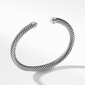 Cable Classics Collection Bracelet with Pearls and Diamonds