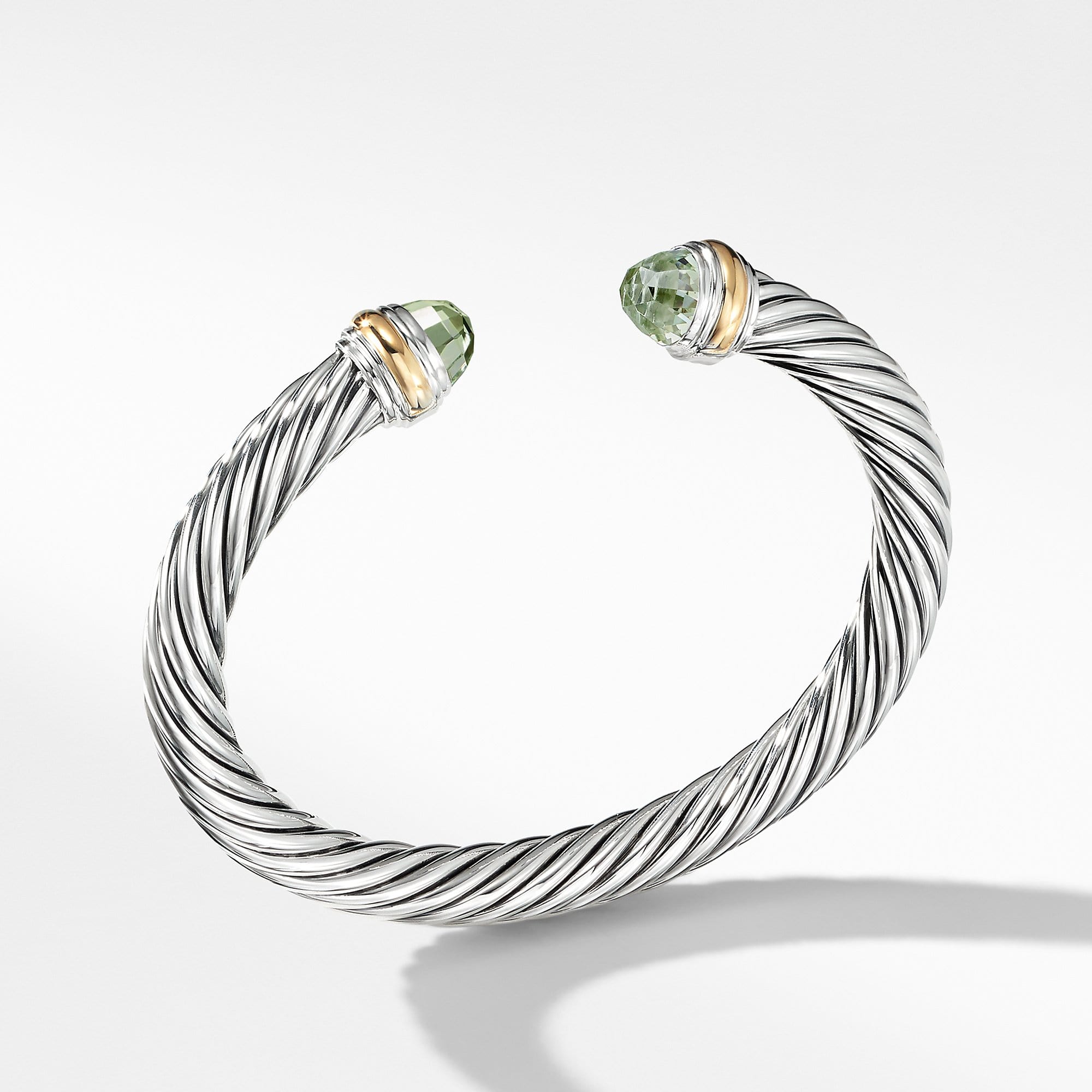 Cable Classics Collection Bracelet with Prasiolite and 14K Gold
