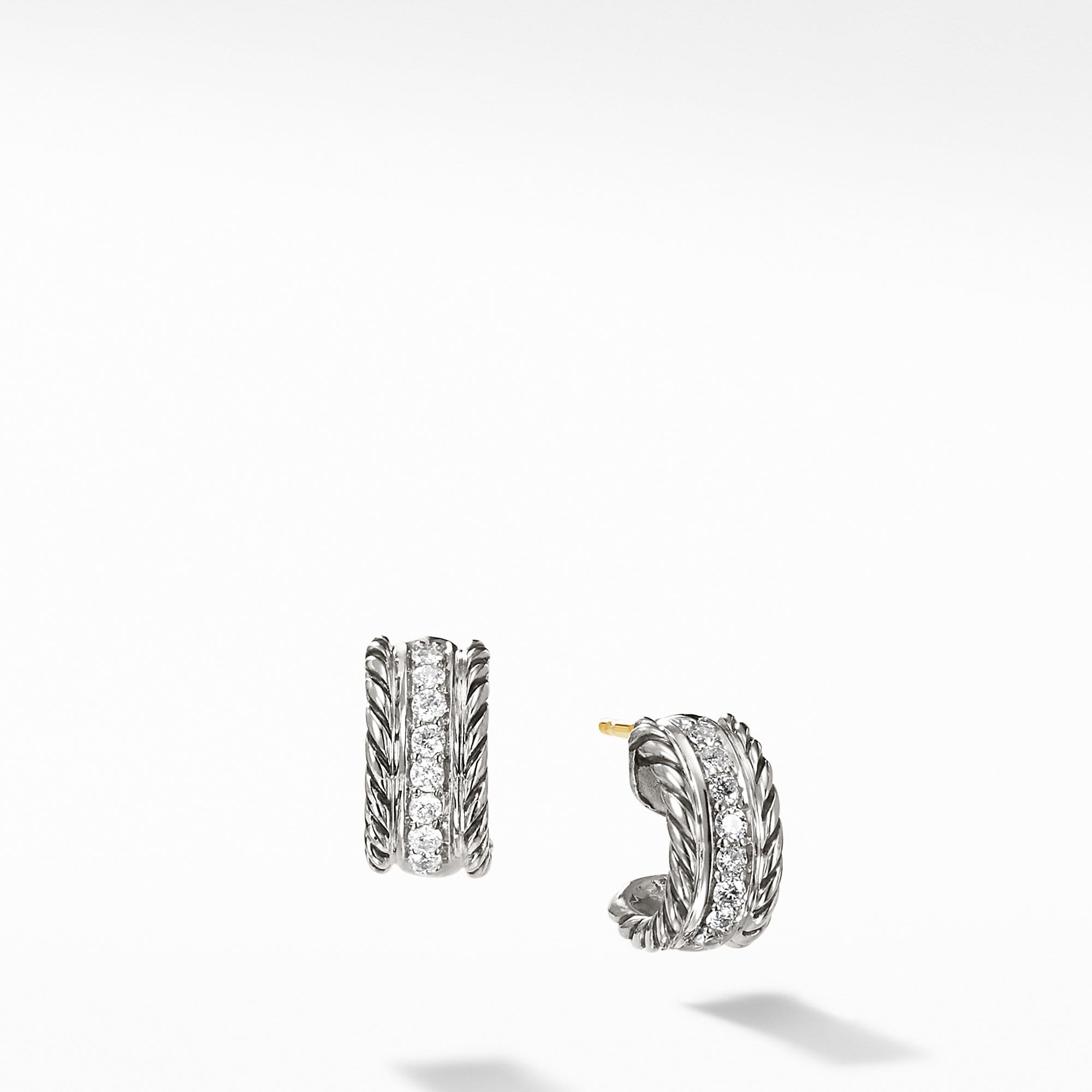 Cable Classics Collection Earrings with Diamonds