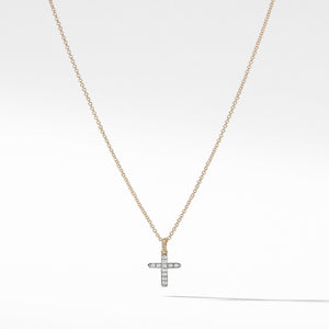 Cable Collectibles Cross with Diamonds in Gold on Chain