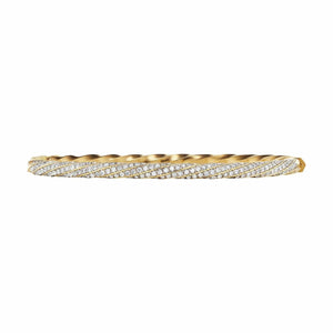 Cable Edge Bracelet with Pavé Diamonds