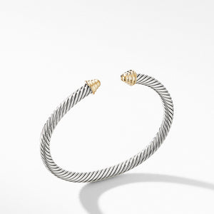 Cable Kids Birthstone Bracelet with 14K Bonded Gold, 4mm