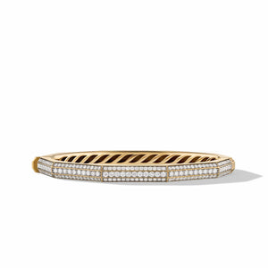 Carlyle Bracelet in 18K Yellow Gold with Pave Diamonds