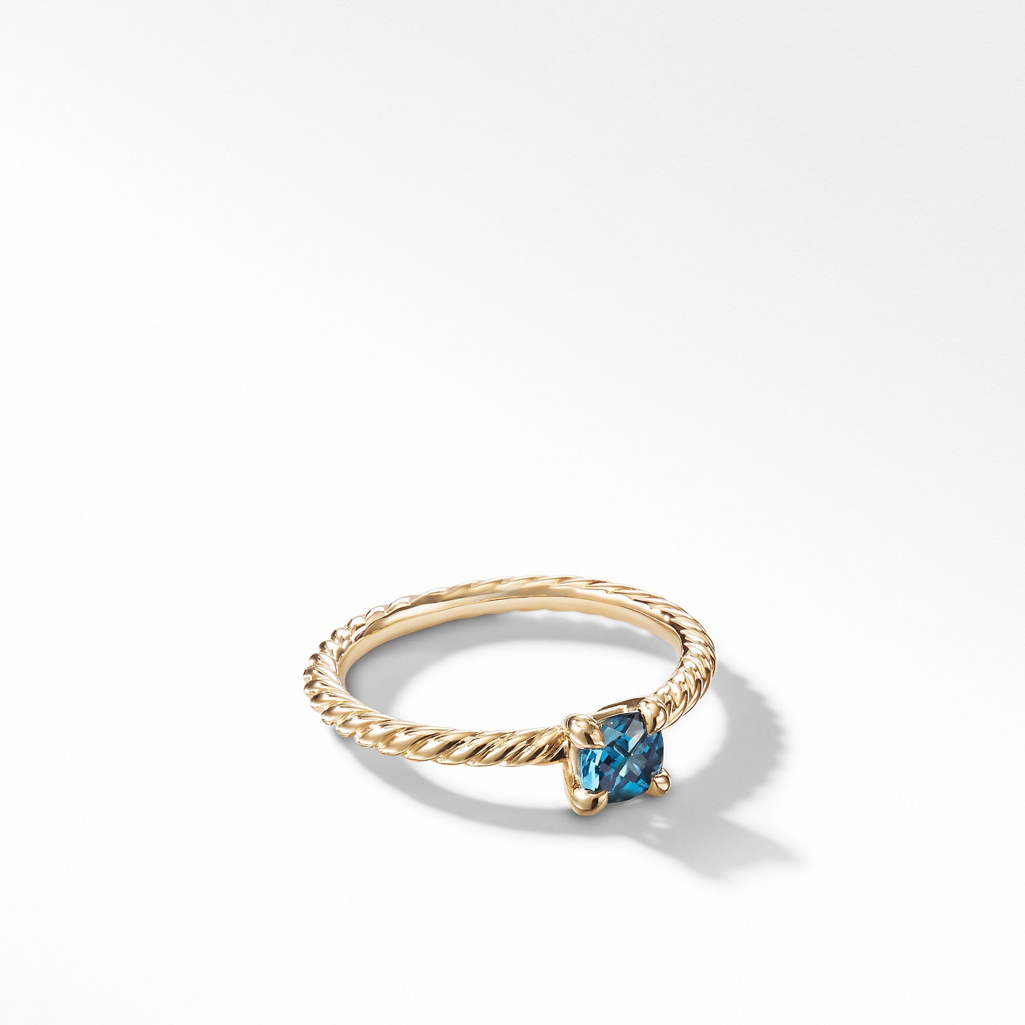 Chatelaine Kids Ring with Hampton Blue Topaz in 18K Gold, 4mm