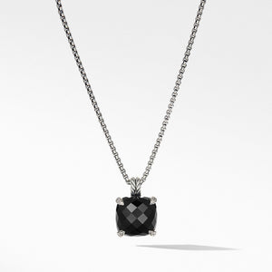 Chatelaine Pendant Necklace with Black Onyx and Diamonds