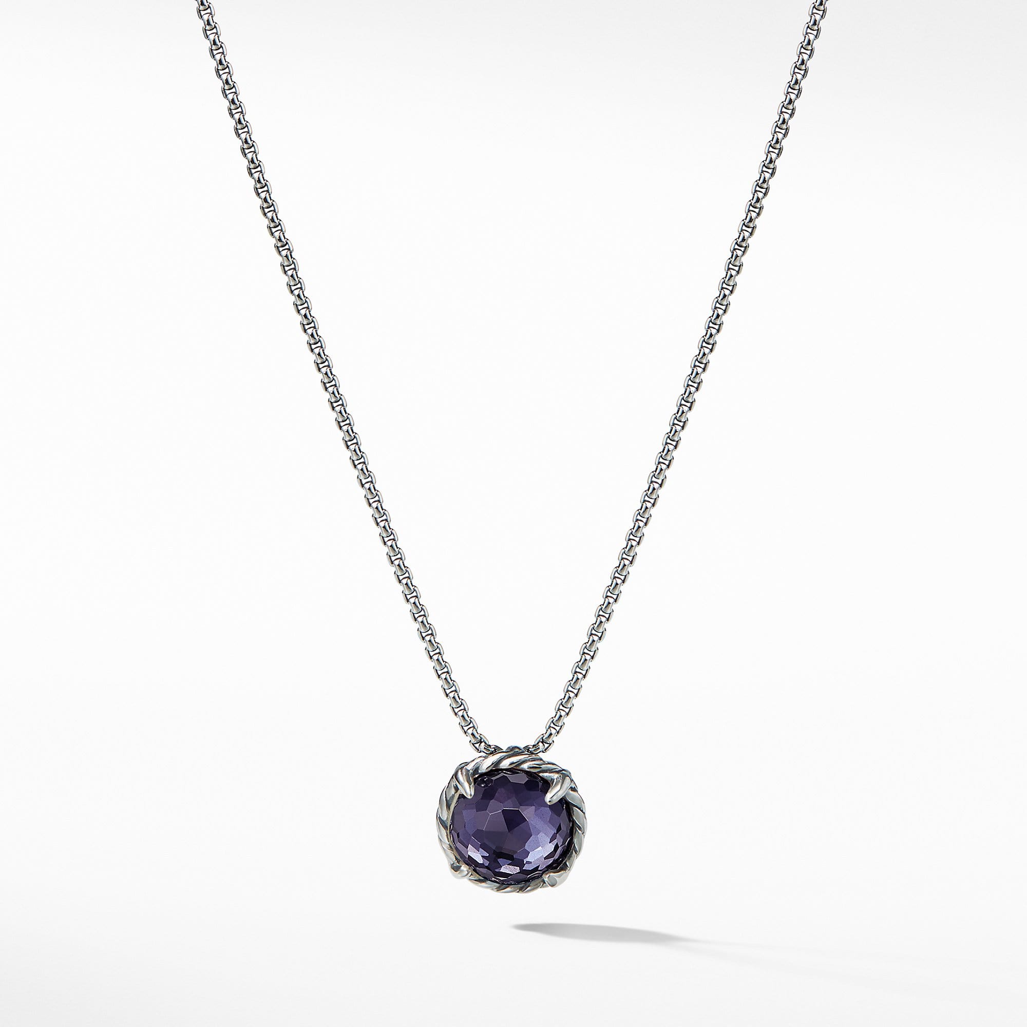 Chatelaine Pendant Necklace with Black Orchid