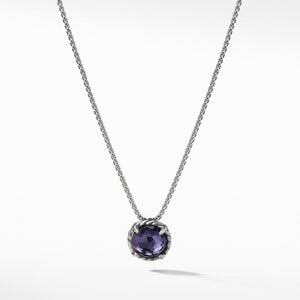 Chatelaine Pendant Necklace with Black Orchid