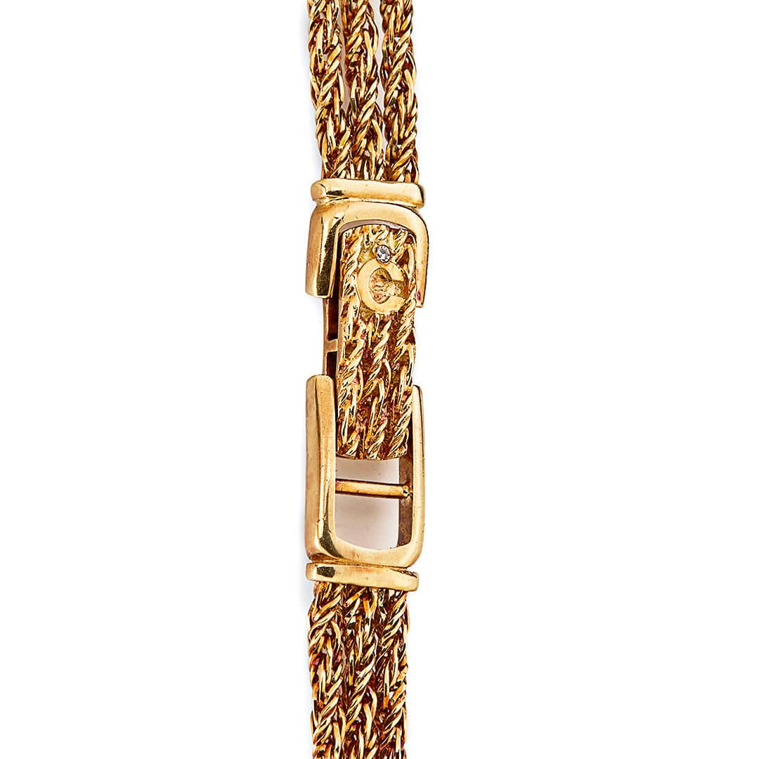Chopard Vintage 'Ladies' Yellow Gold Blue Sapphire Diamond Watch