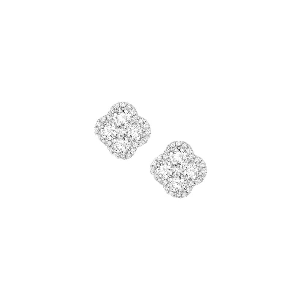 Diamond Precious Pastel Clover Studs