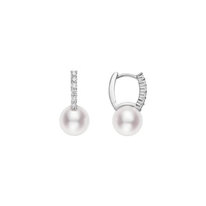 Classic Elegance Akoya Pearl & Diamond Earrings
