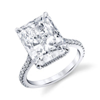 8.42 Carat Radiant Diamond Solitaire Ring