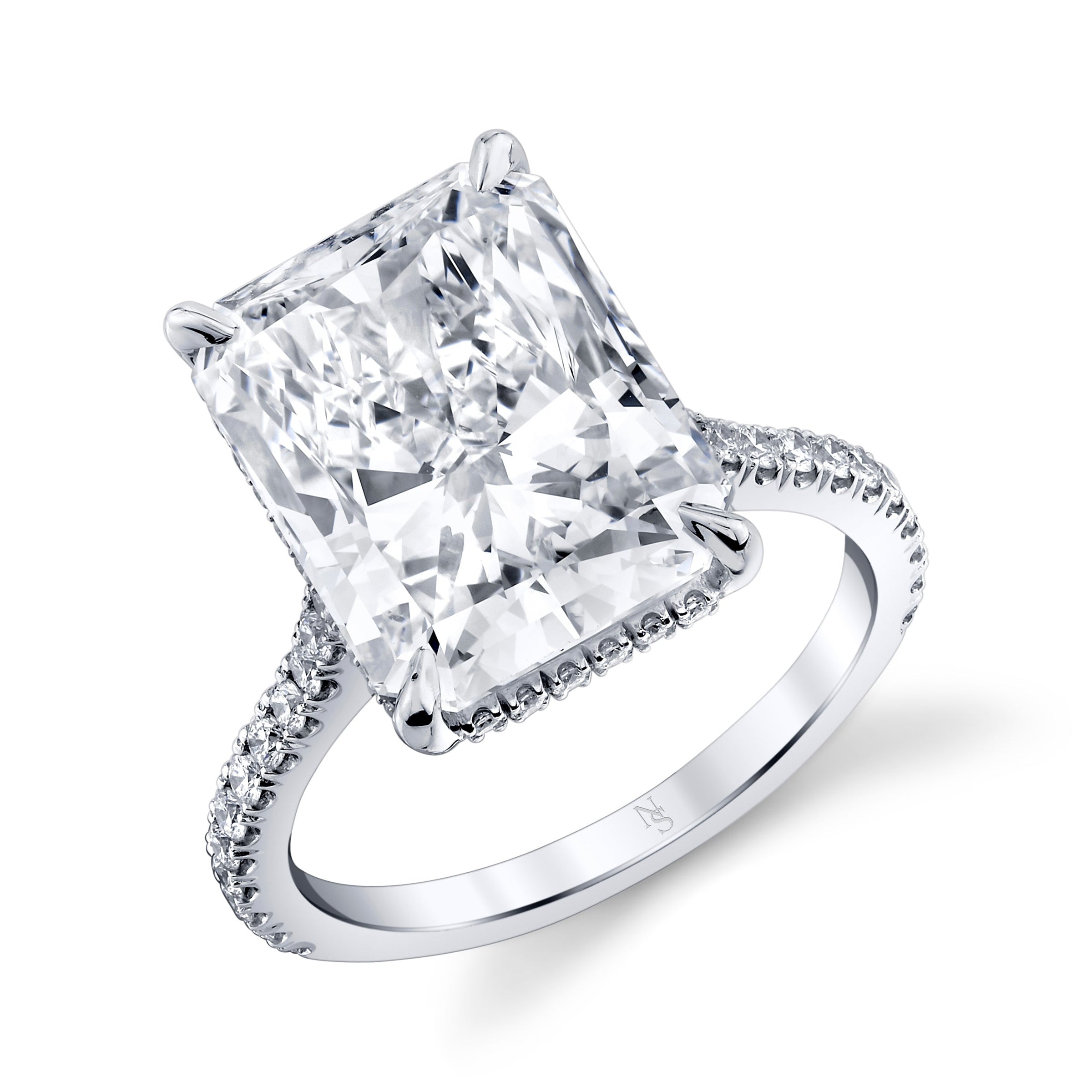 8.42 Carat Radiant Diamond Solitaire Ring