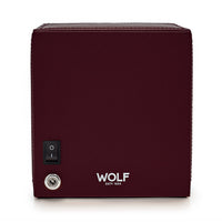 Cub Single Watch Winder with Cover - Bordeaux