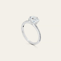 Cushion Cut Diamond White Gold Engagement Ring