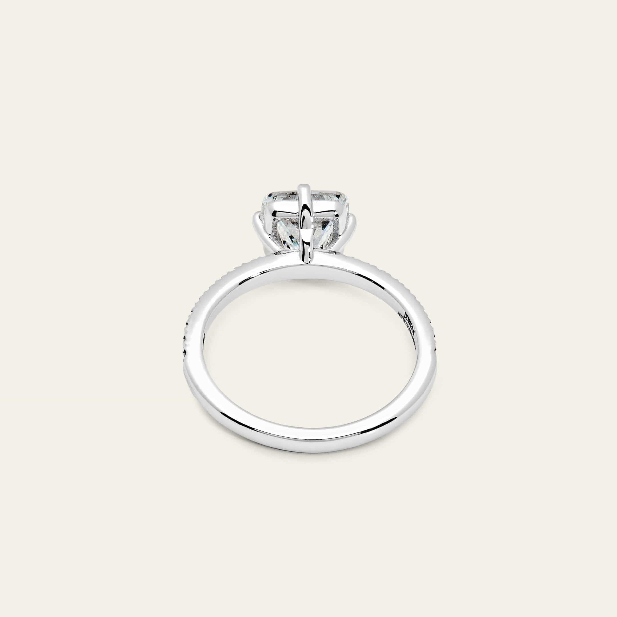 Cushion Cut Diamond White Gold Engagement Ring