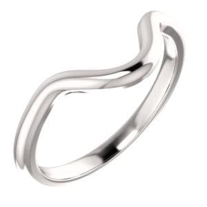 Custom 10K White Band for 10x8 mm Oval Ring
