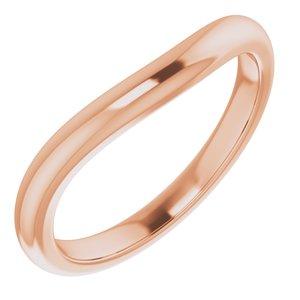 Custom 14K Rose Band for 8 x 6 mm Oval Ring