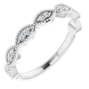 Custom 14K White 1/8 CTW Diamond Anniversary Band