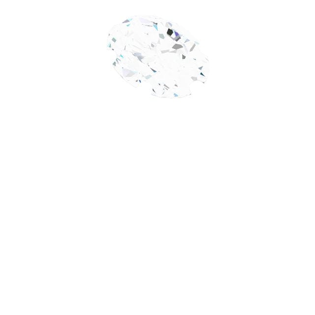 Custom 14K White  8x6 mm Oval Solitaire Engagement Ring Mounting