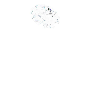 Custom 14K White  8x6 mm Oval Solitaire Engagement Ring Mounting