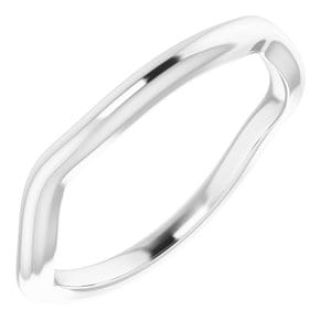 Custom 14K White Band for 6x4 mm Oval Ring