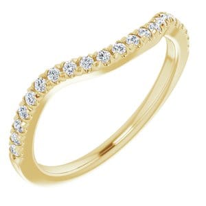 Custom 14K Yellow  7x5 mm Oval Wedding Band Mounting