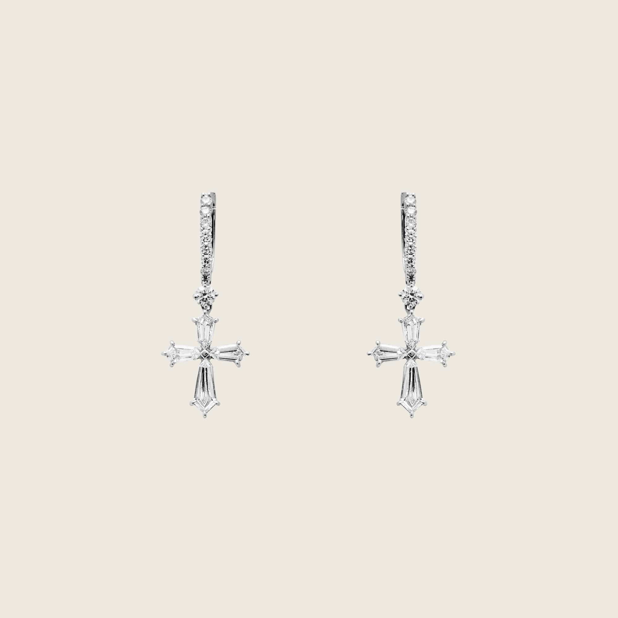 Custom Cross Dangling Earrings