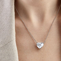 Custom Heart Shaped Diamond Necklace