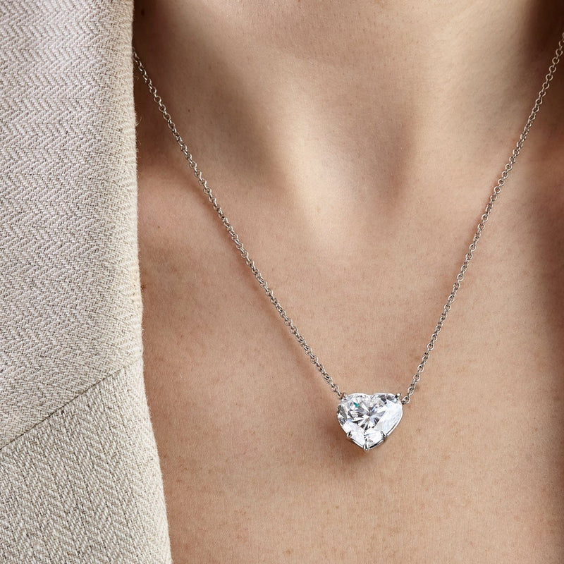 Custom Heart Shaped Diamond Necklace
