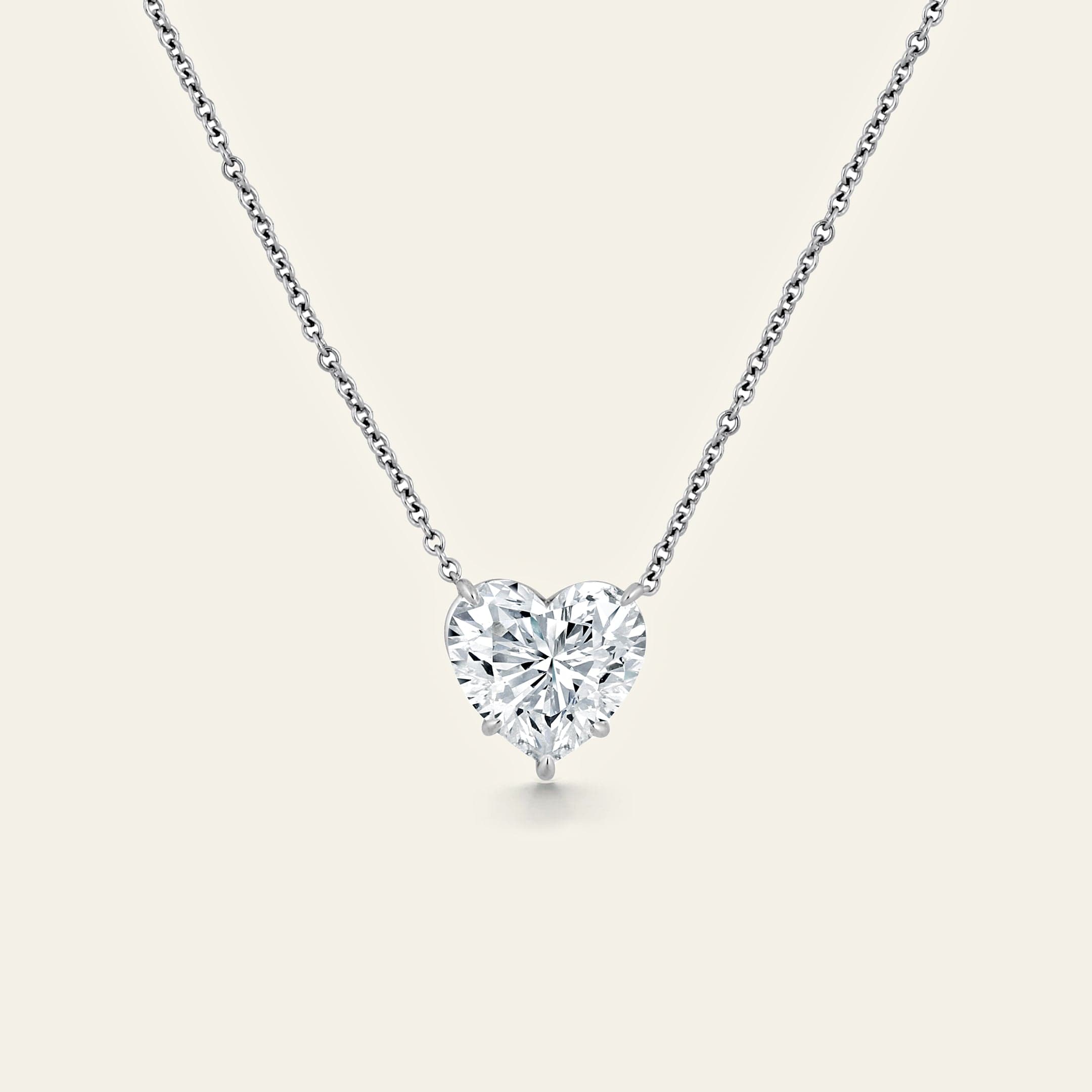 Custom Heart Shaped Diamond Necklace