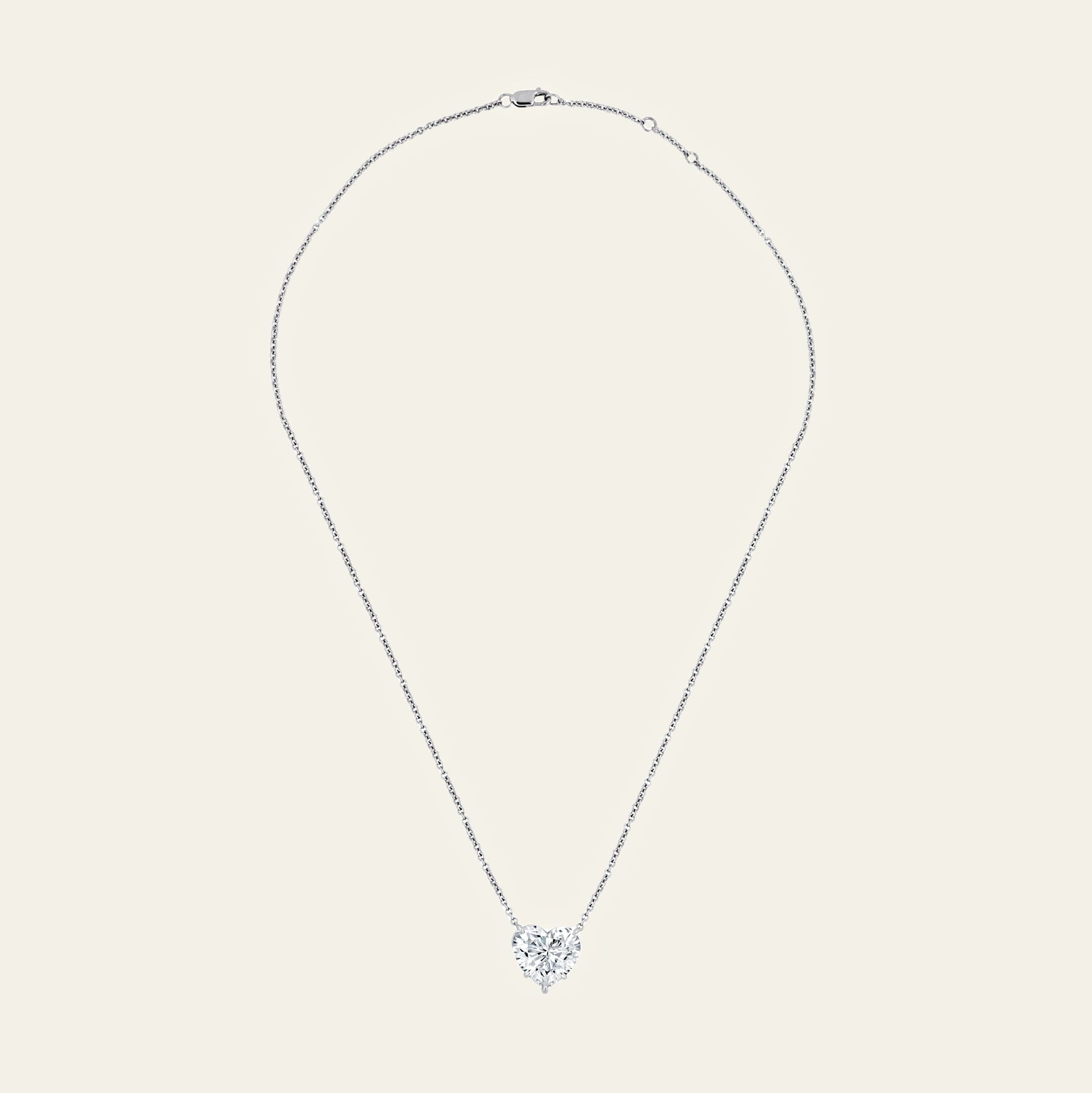 Custom Heart Shaped Diamond Necklace