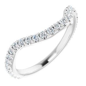 Custom Platinum Band Mounting for 6 mm Square Ring
