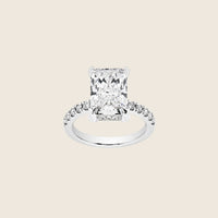 Custom Radiant Cut Solitaire Platinum Engagement Ring
