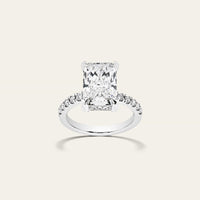 Custom Radiant Cut Solitaire Platinum Engagement Ring