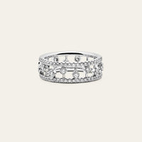 De Beers Dewdrop Band in White Gold
