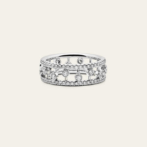 De Beers Dewdrop Band in White Gold