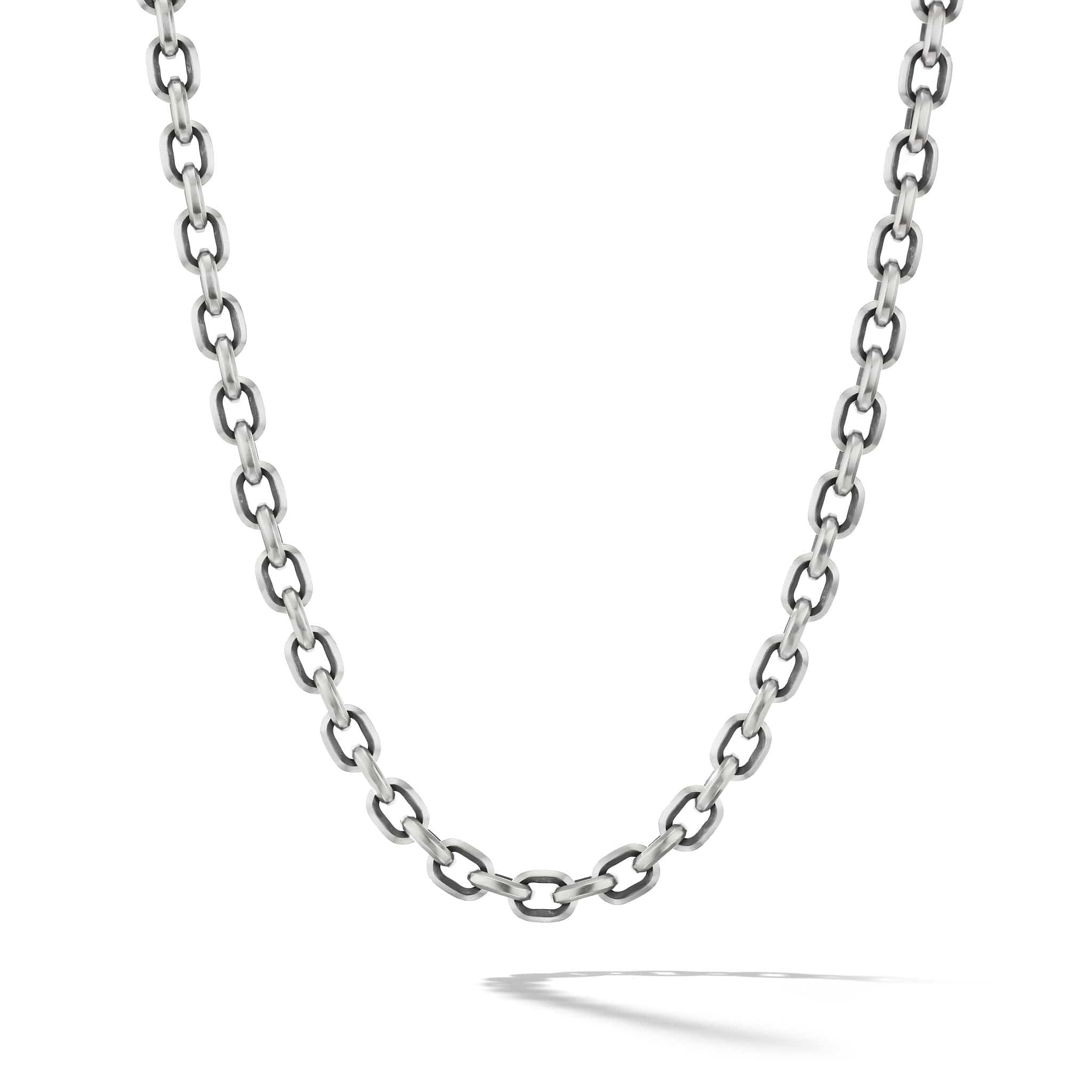 Deco Chain Link Necklace in Sterling Silver