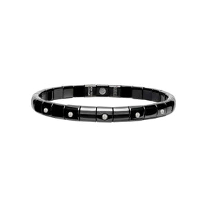 Diamond and Black Ceramic Pura Stretch Bracelet