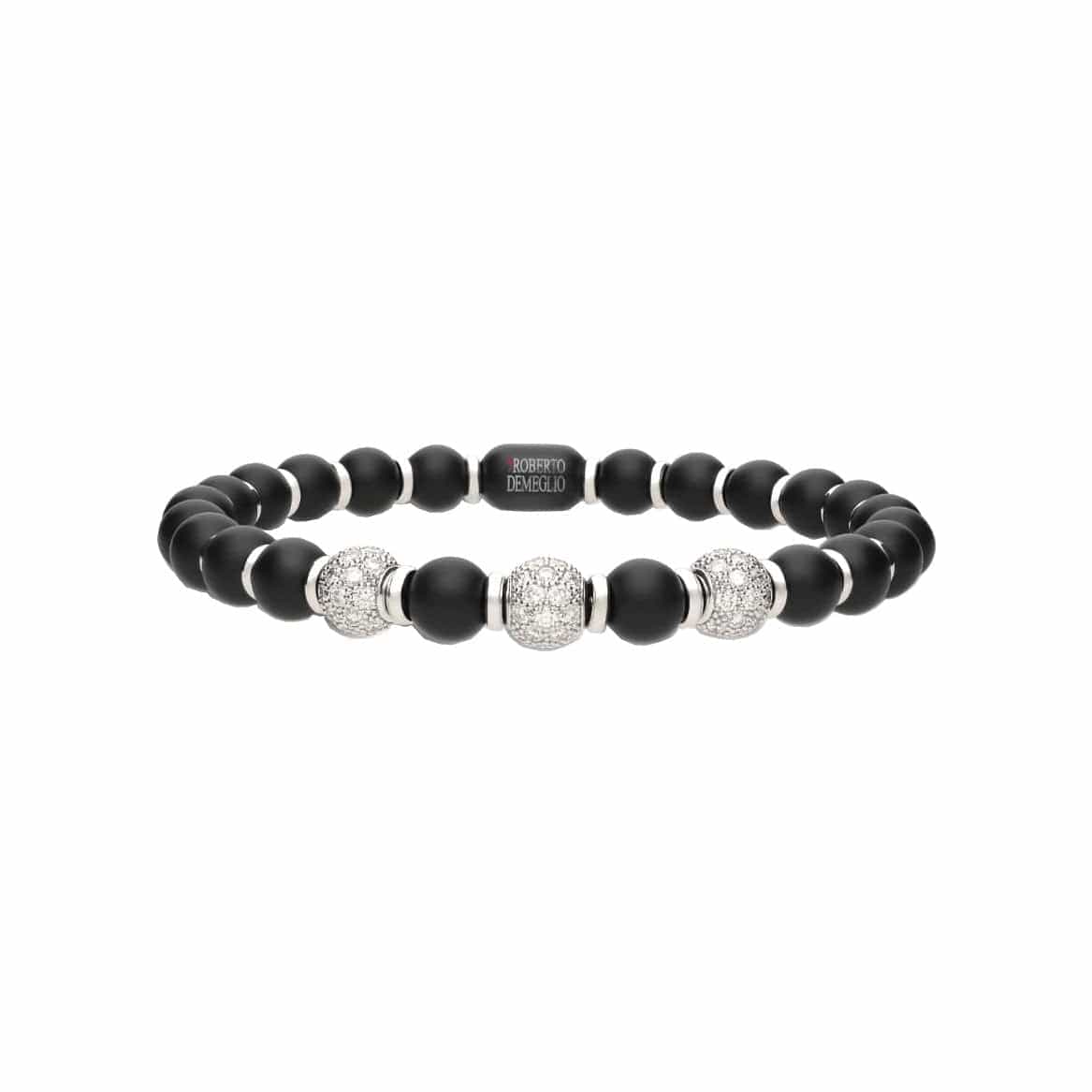 Diamond and Black Ceramic Sfera Bracelet