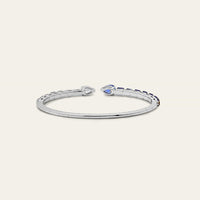 Diamond and Blue Sapphire Cuff Bracelet