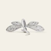 Diamond and Blue Sapphire Dragonfly Ring