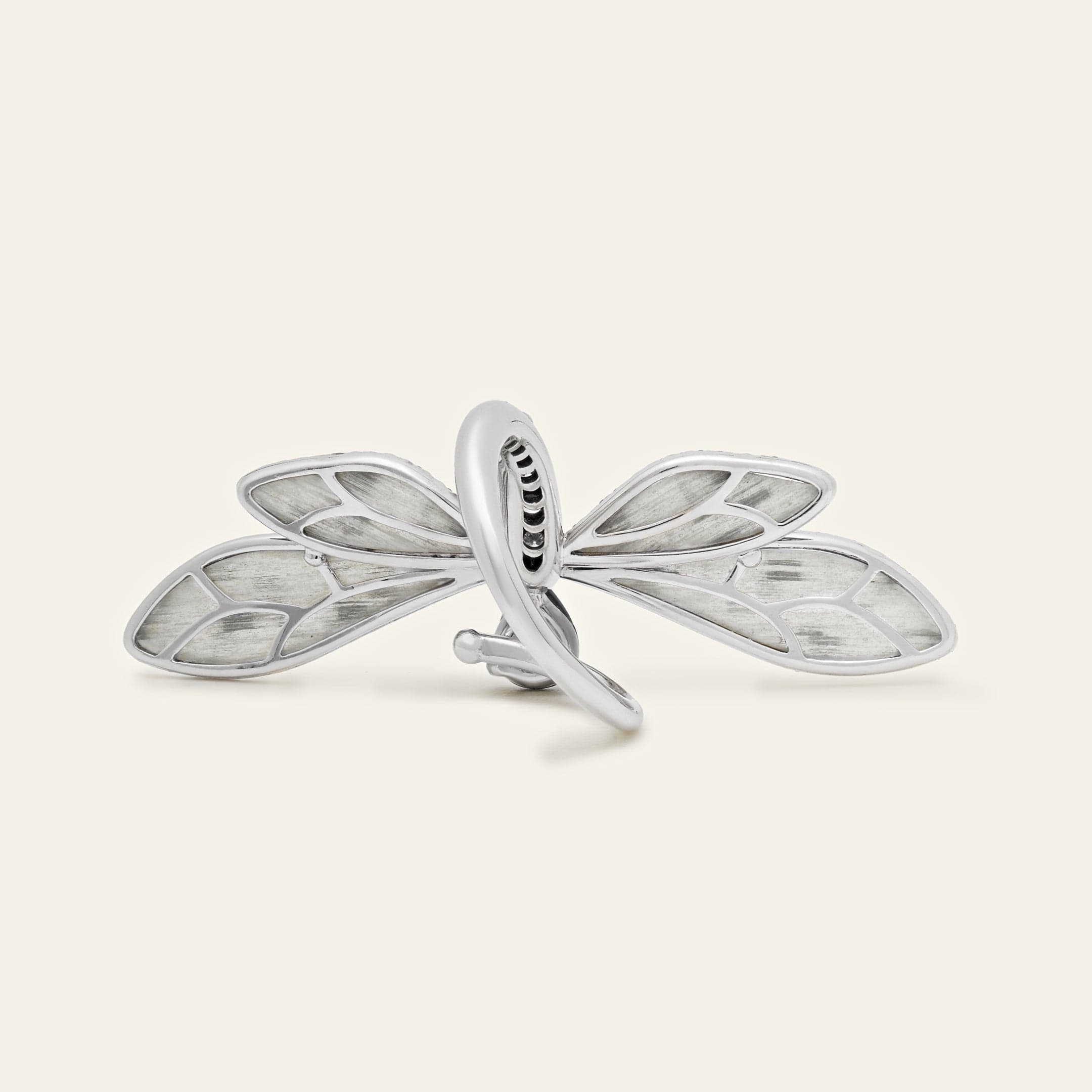 Diamond and Blue Sapphire Dragonfly Ring