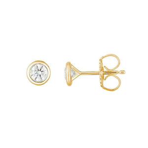 Diamond Bezel Set Stud Earrings