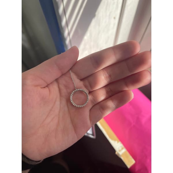 0.25ct. Diamond Pendant Set In 14K White Gold, Round Brilliant Cut