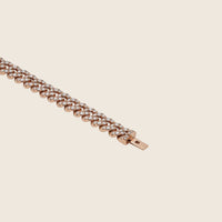 Rose Gold Diamond Cuban Link Bracelet