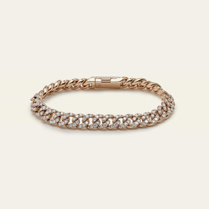 Rose Gold Diamond Cuban Link Bracelet