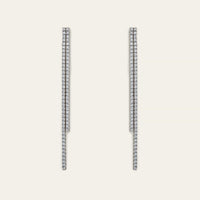 Diamond Drop White Gold Earrings