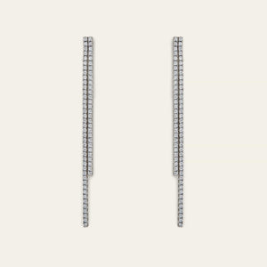 Diamond Drop White Gold Earrings
