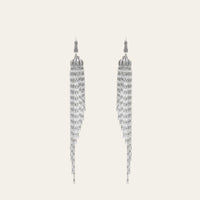 Diamond Knife-Edge Chandelier Earrings