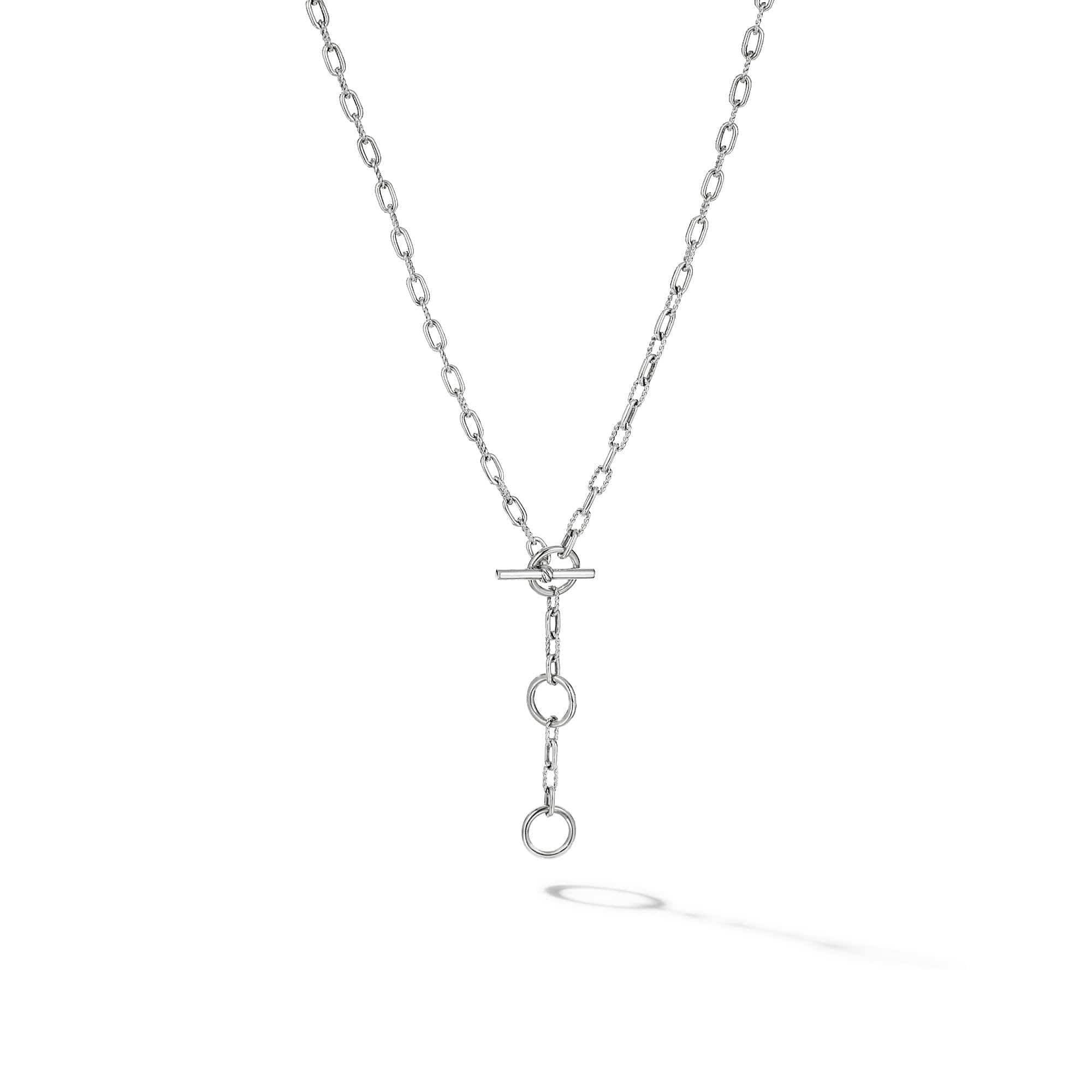 DY Madison Three Ring Chain Necklace in Sterling Silver
